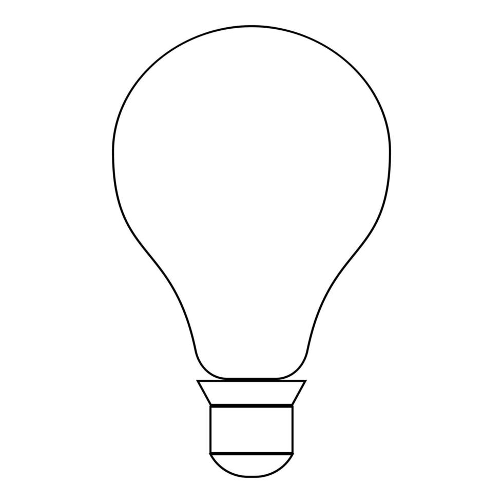 Bulb the black color icon vector