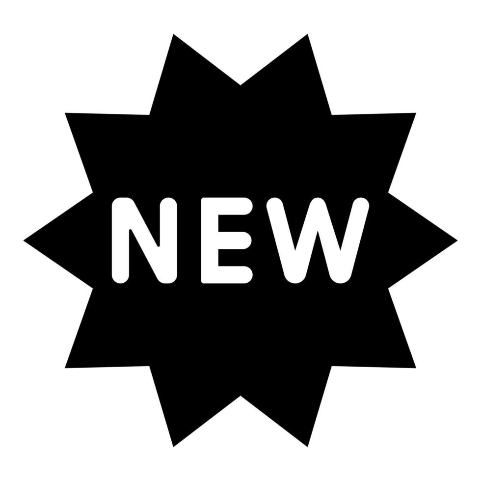 New symbol the black color black icon . vector