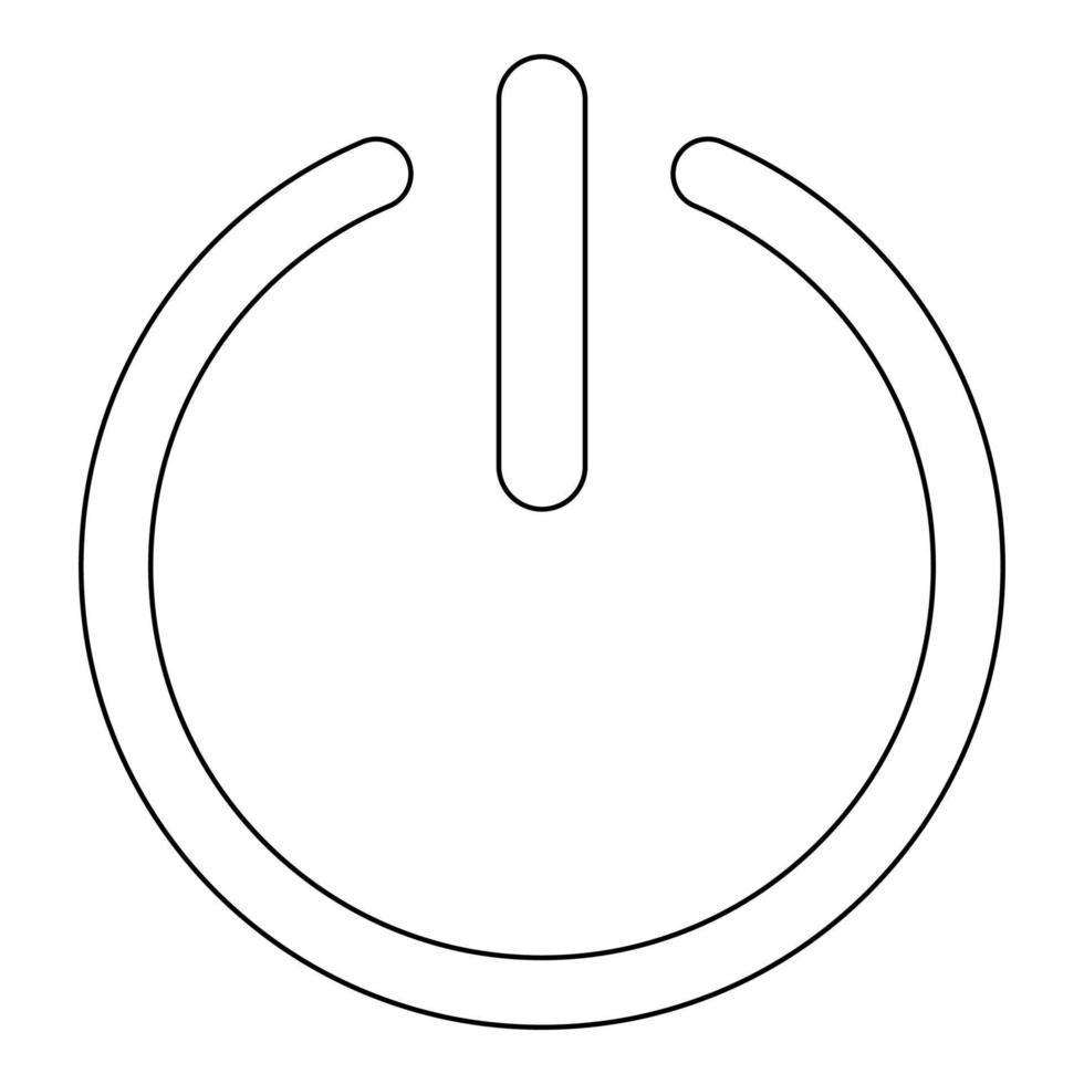 Button turn on or off icon the black color icon vector