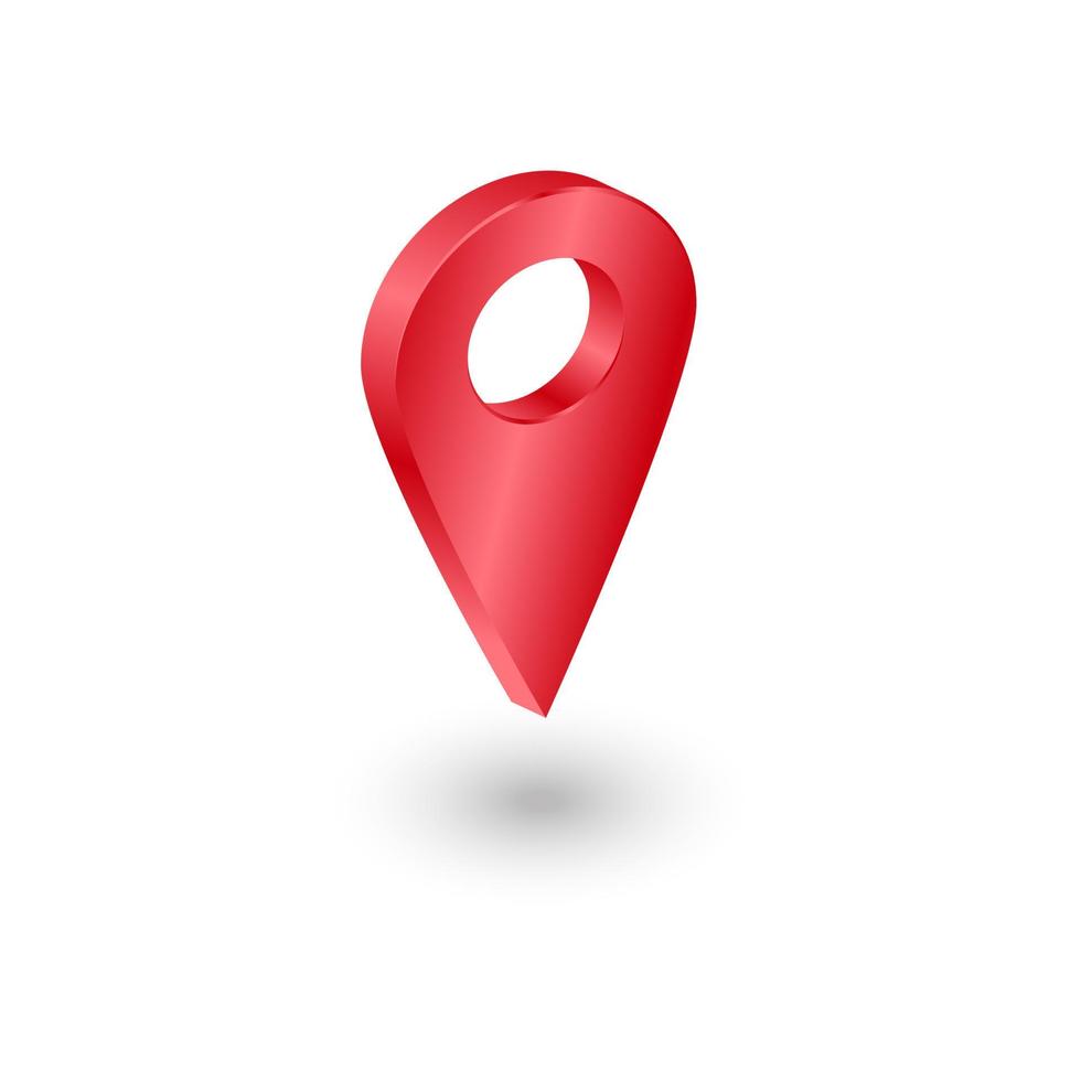 3D GPS navigator pointer icon location. Vector illustration