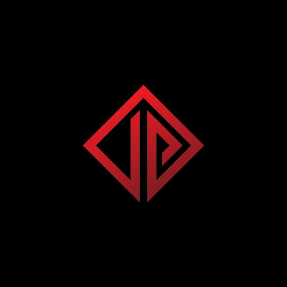 IP initial letters monogram vector logo template