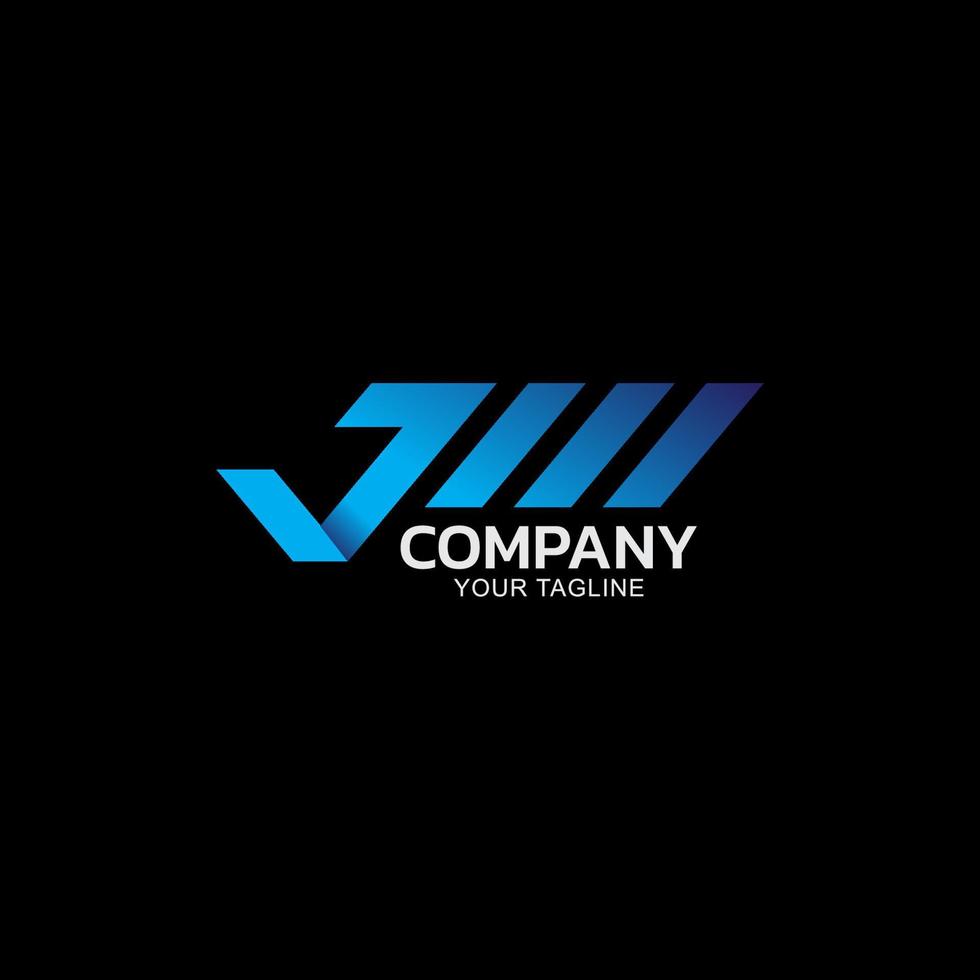 JM initial letters monogram vector logo template in gradient
