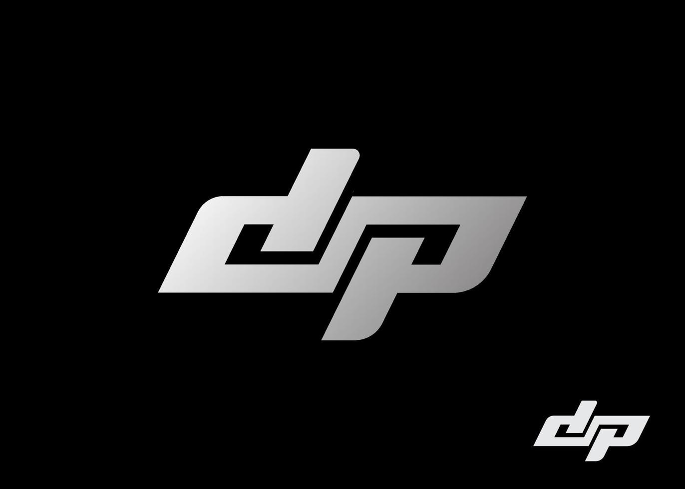 plantilla de logotipo de monograma de letras iniciales dp. ilustración vectorial vector