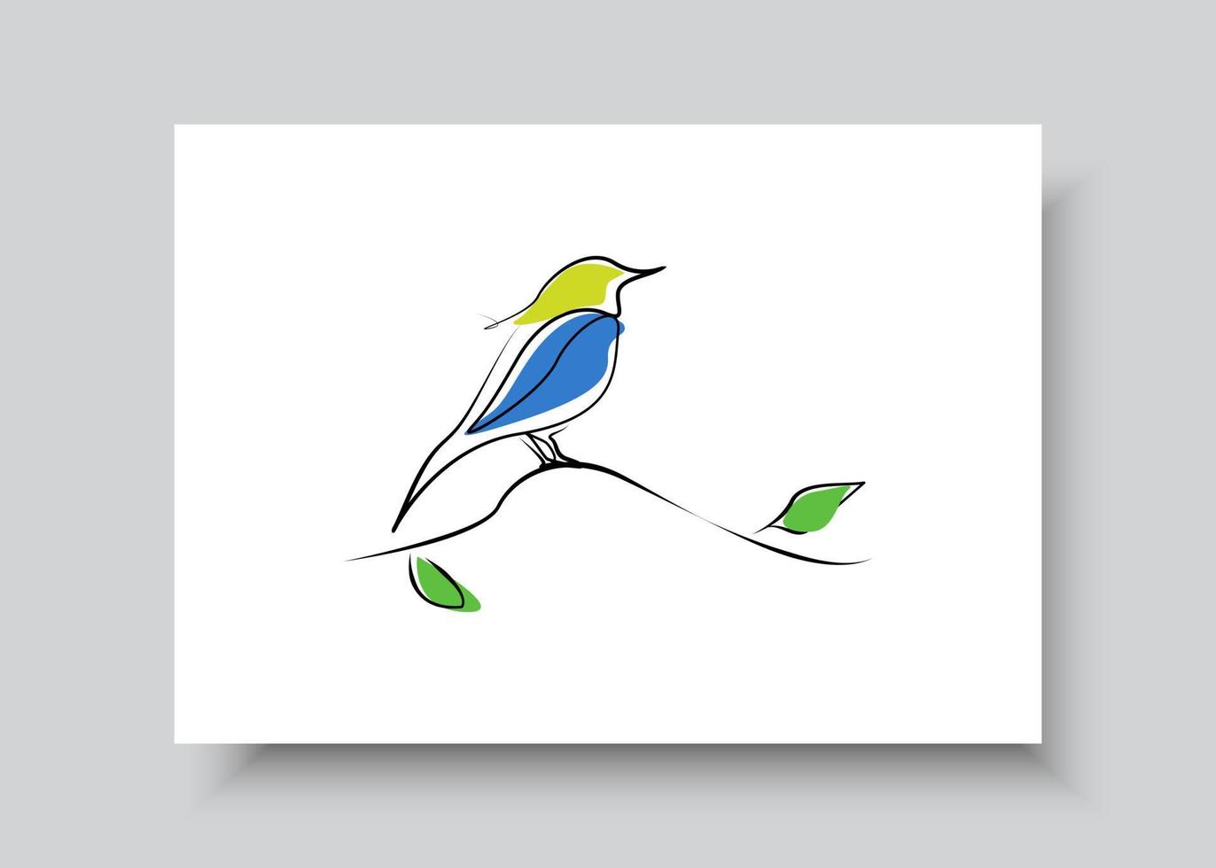 arte lineal de pájaro. ilustración vectorial dibujada a mano abstracta. diseño de arte de plantas abstractas para impresión, decoración del hogar, portada, papel tapiz, carteles de arte de pared mínimos y naturales vector
