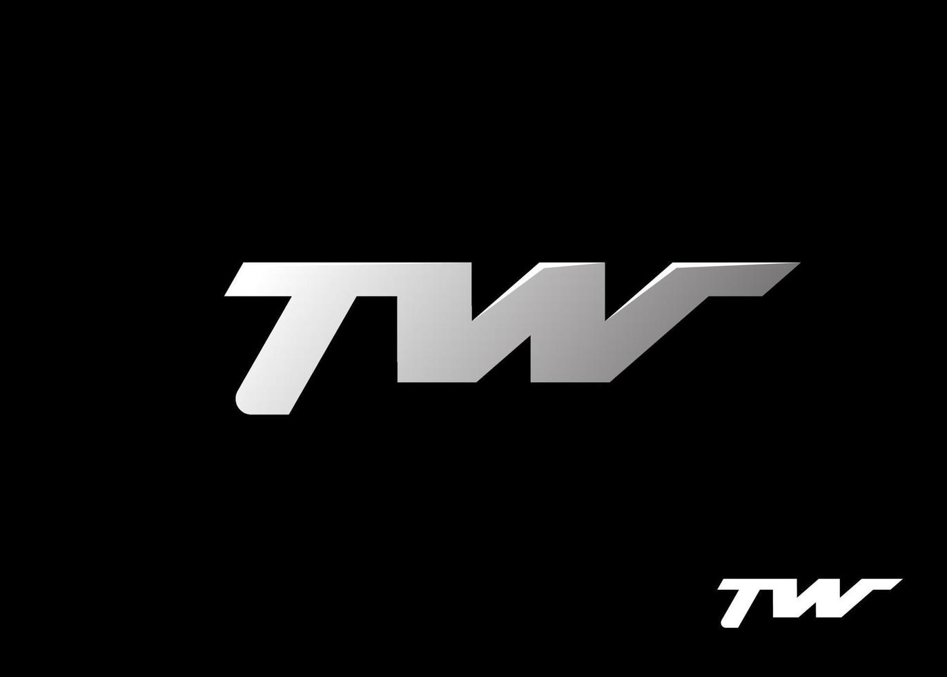 Initial letters TW monogram logo template. Vector illustration