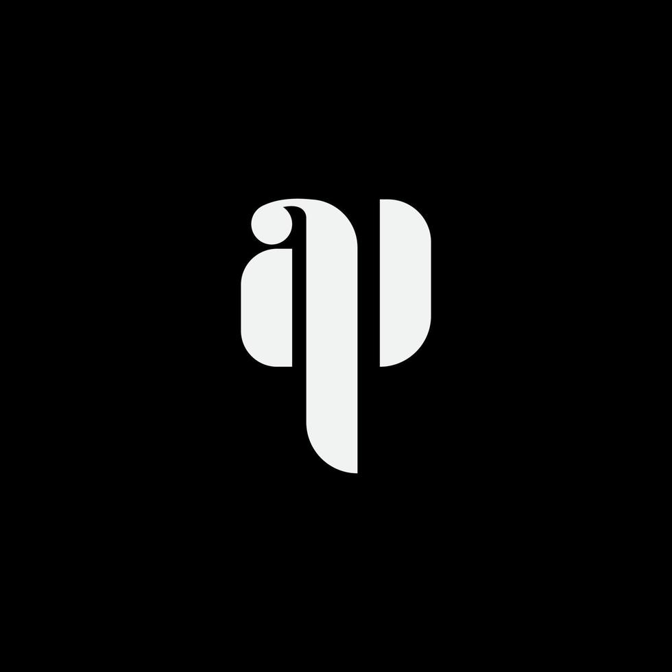 Minimalist initial letters AP monogram vector logo template