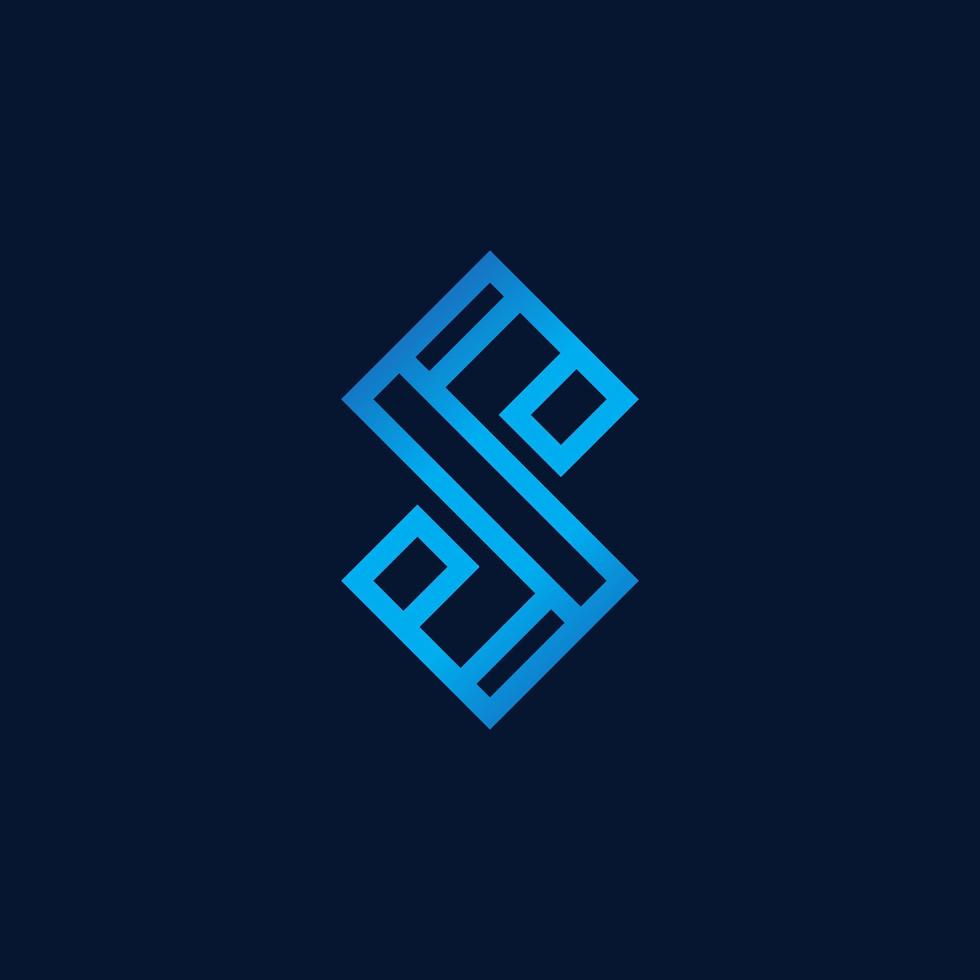 S initial letter monogram vector logo template