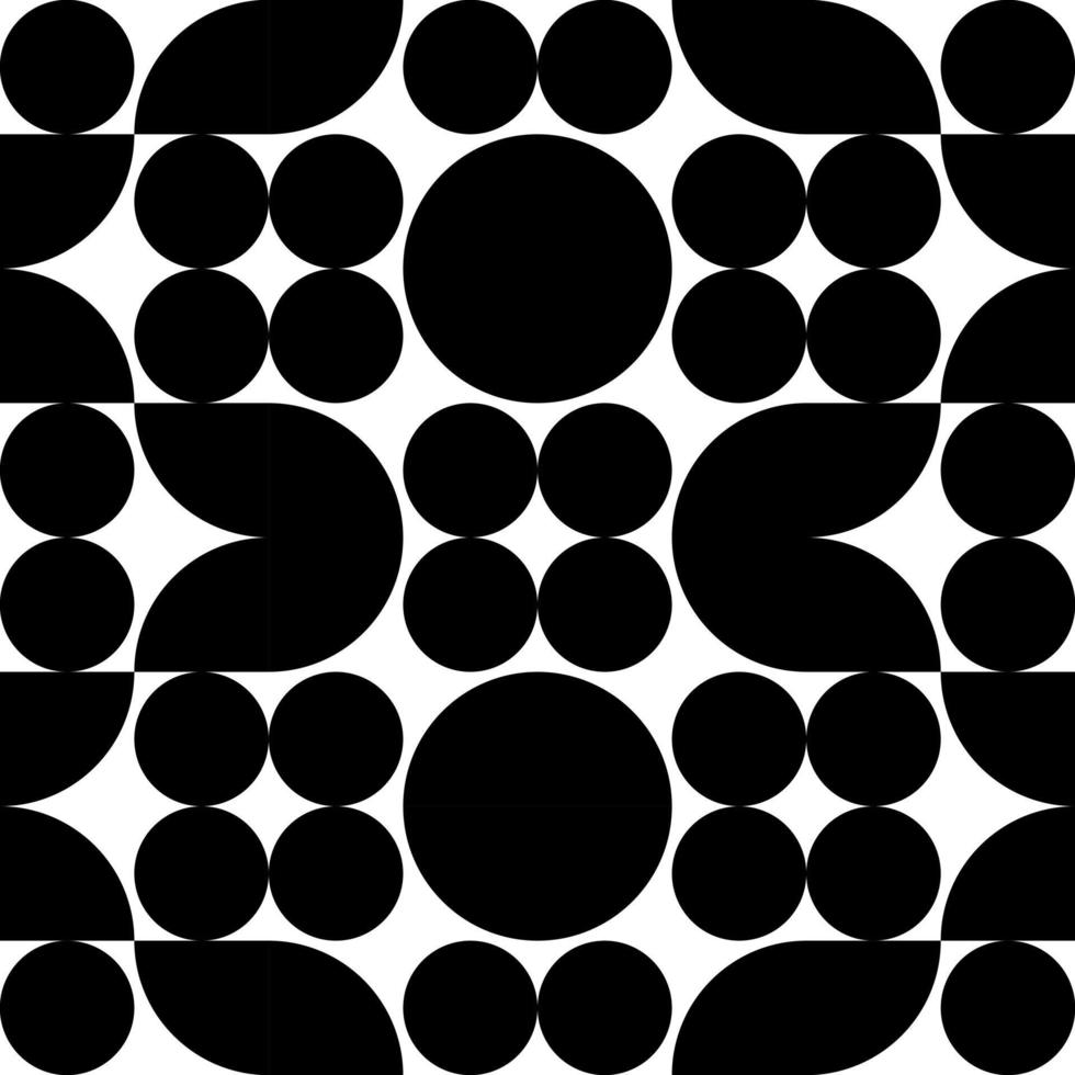 black abstract shapes tiles seamless pattern perfect for background or wallpaper vector