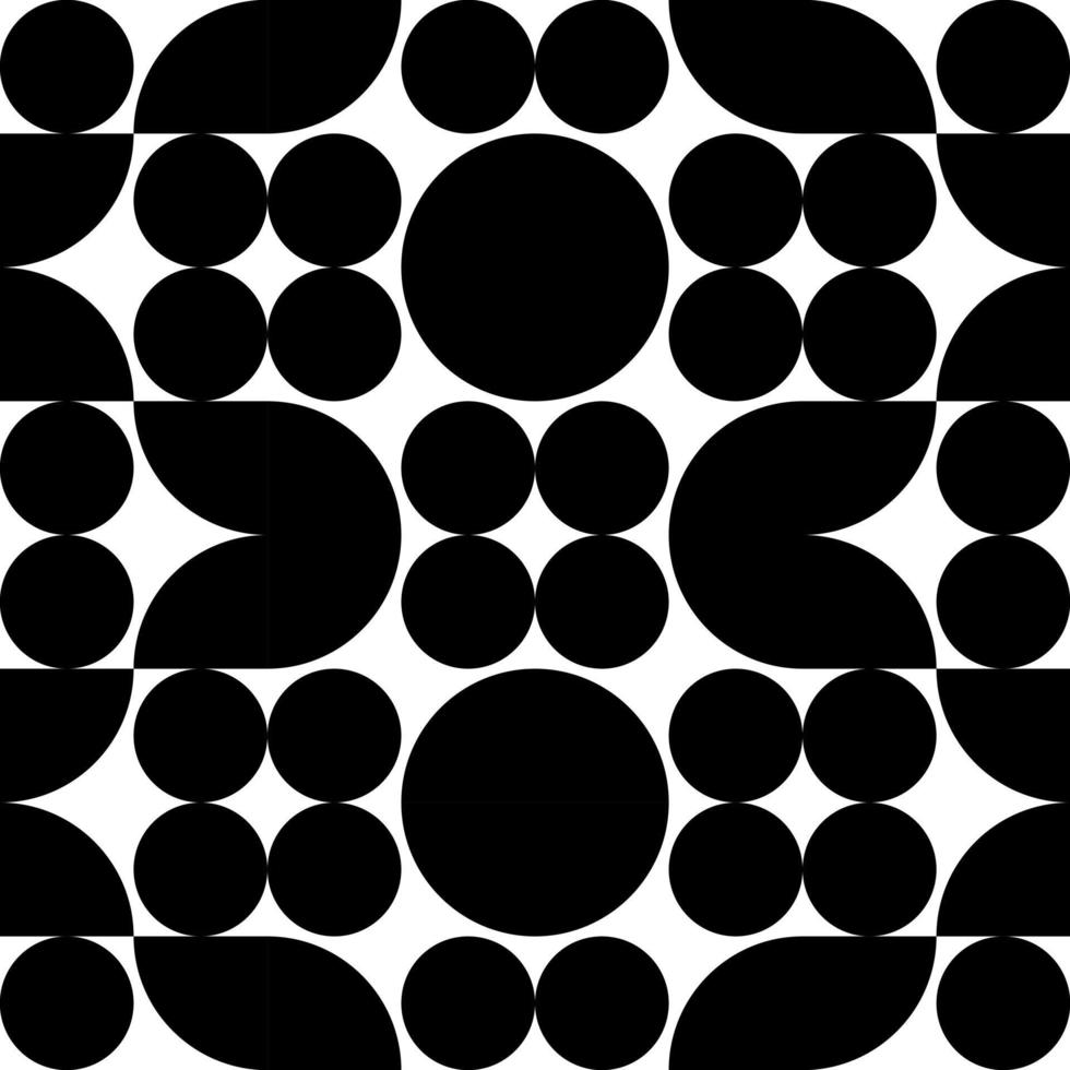 mosaicos de formas abstractas negras patrón perfecto para fondo o papel tapiz vector