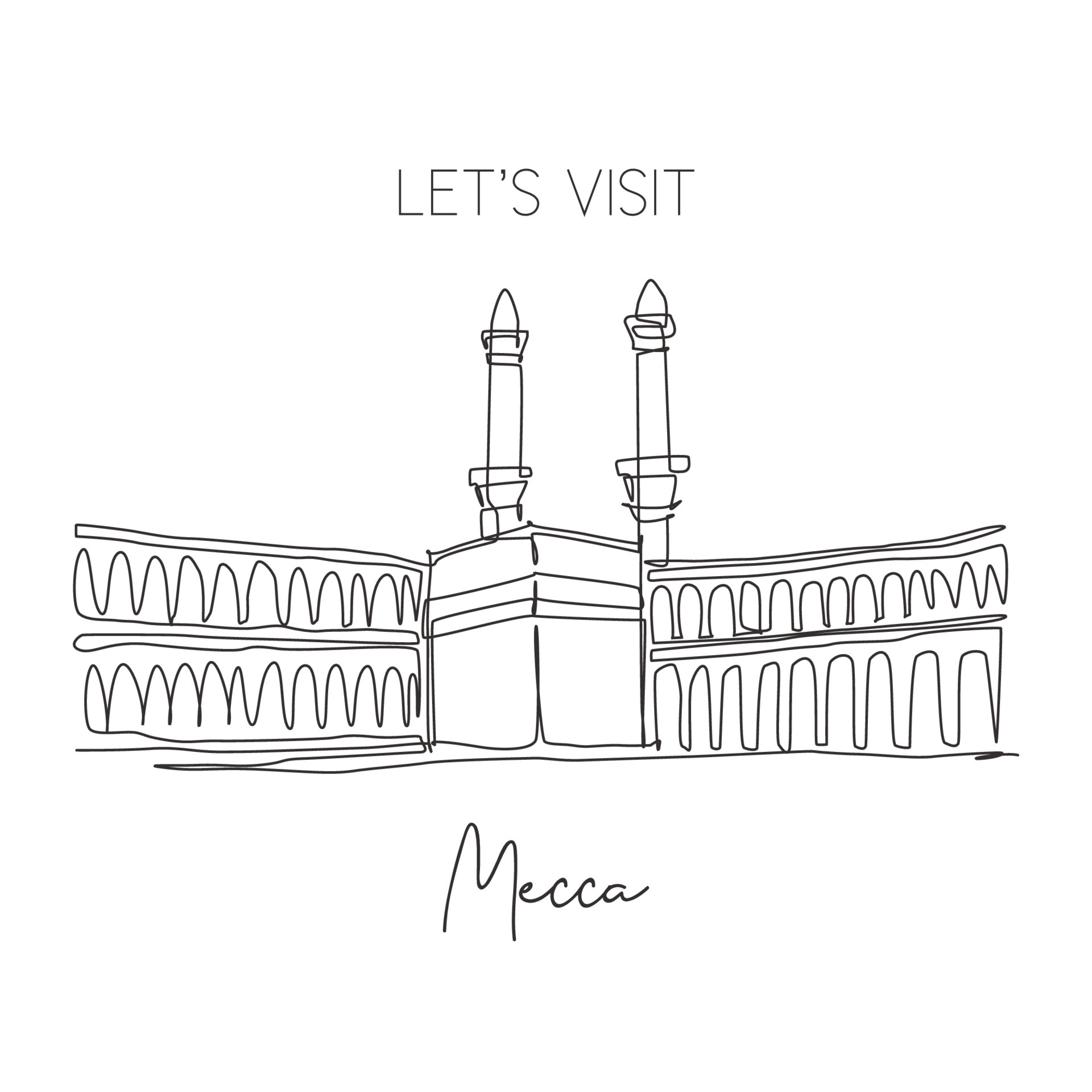 Makkah Drawing Picture  Drawing Skill