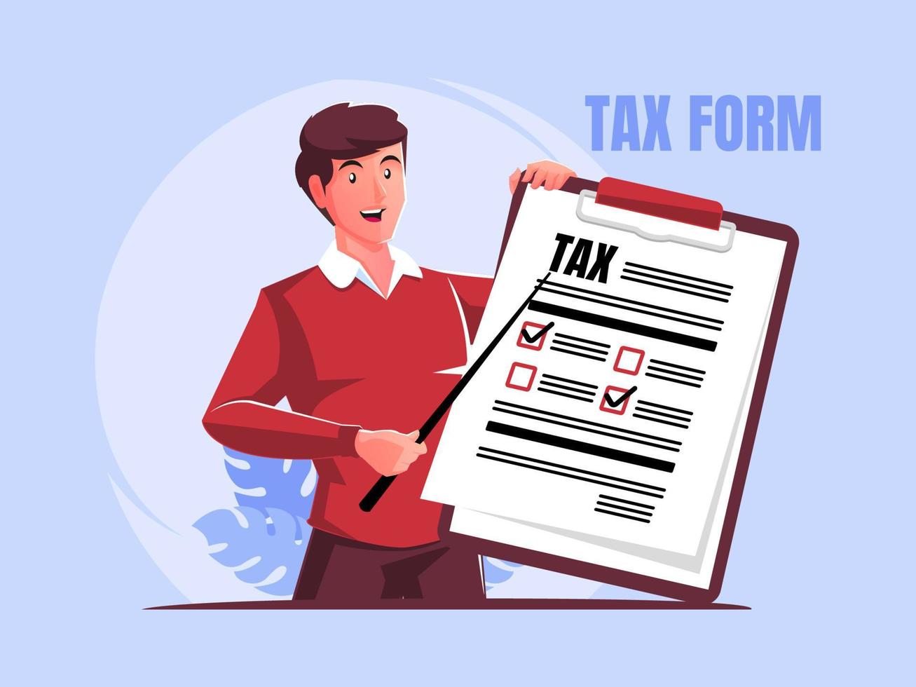 Filling out tax forms or tax documents vector