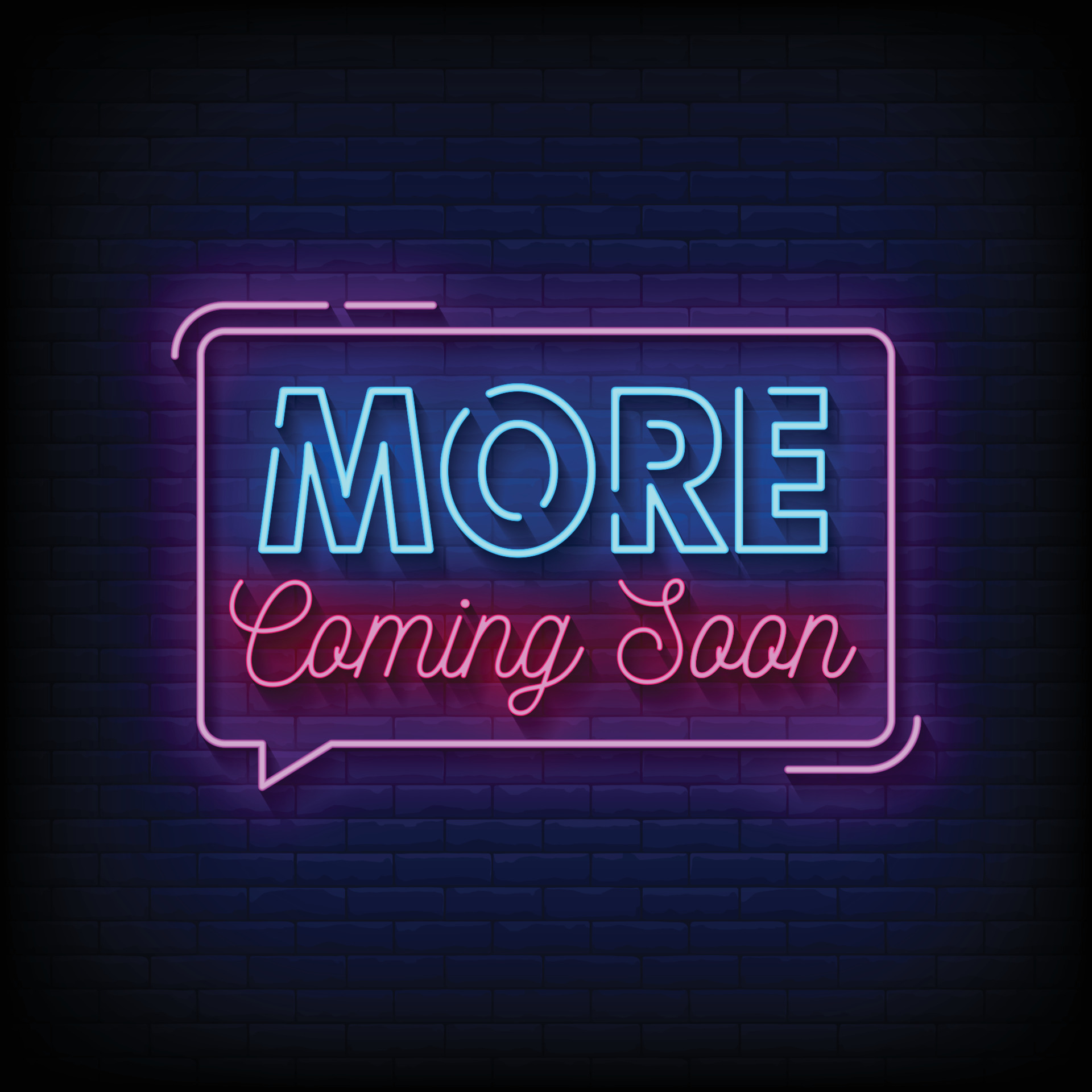 More Coming Soon Neon Signs Style Text Vector 5219041 Vector Art at