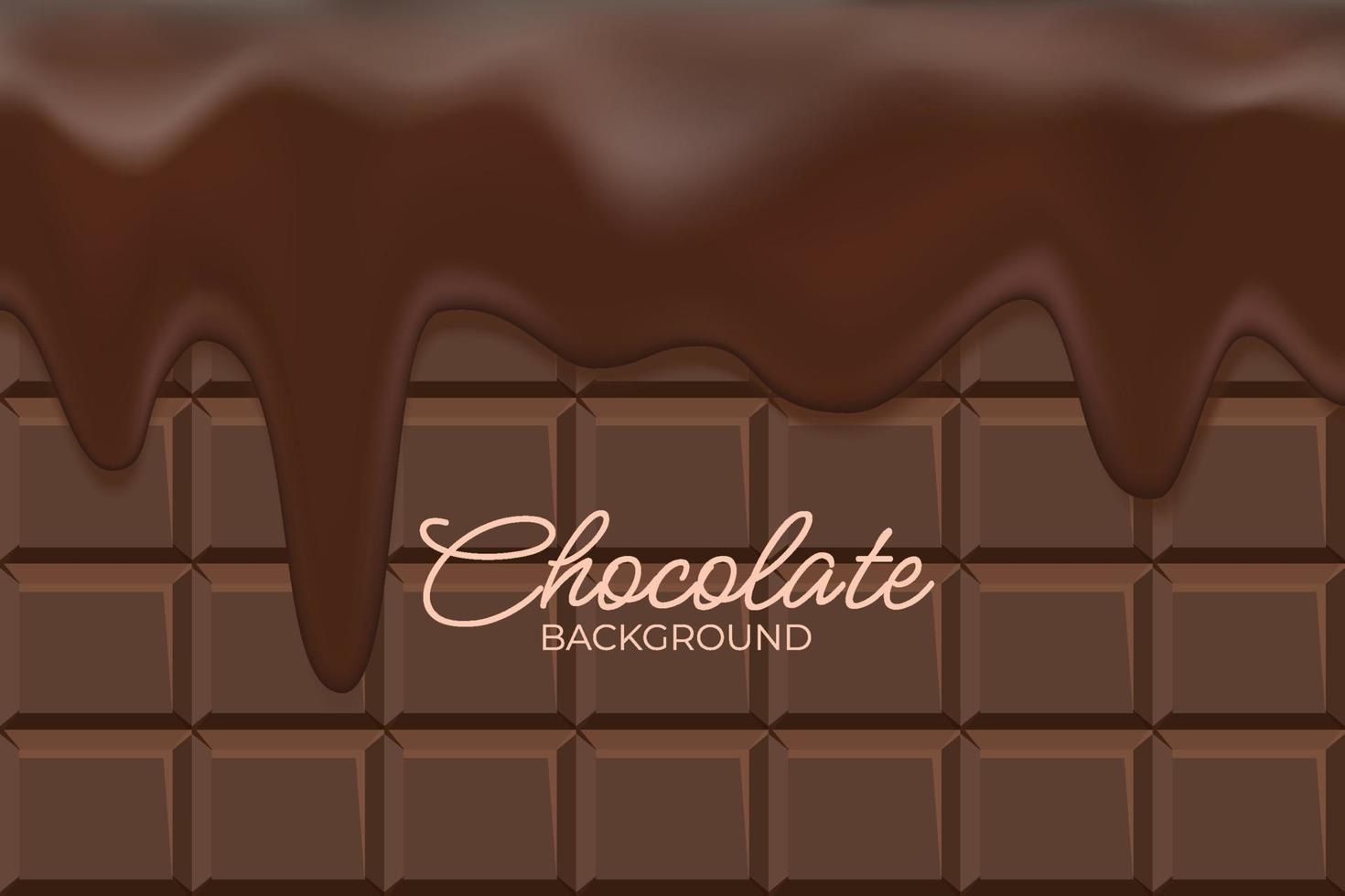 Dripping Chocolate Background Concept vector