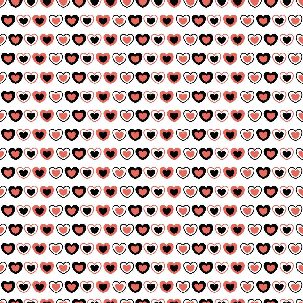 Heart seamless pattern love day background vector