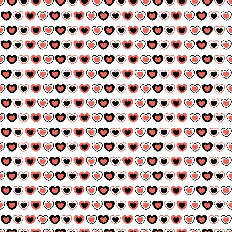 Heart seamless pattern love day background vector