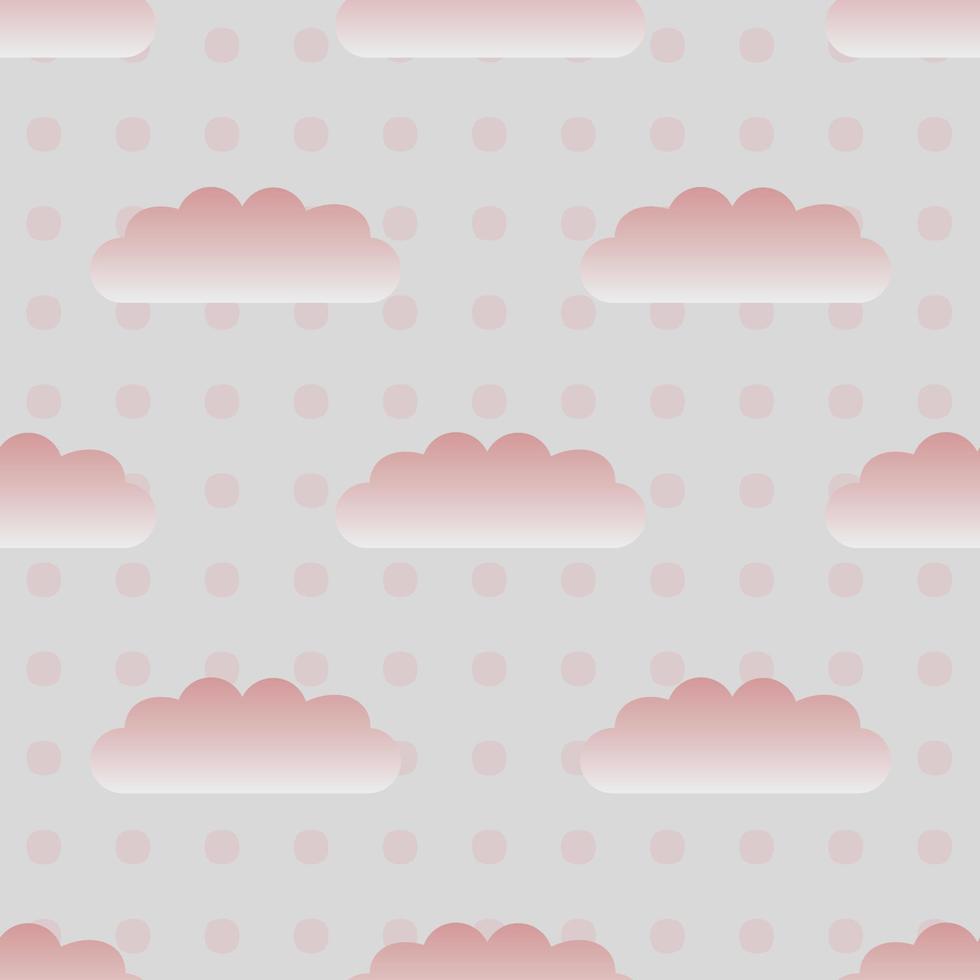 dot and cloud pattern background vector