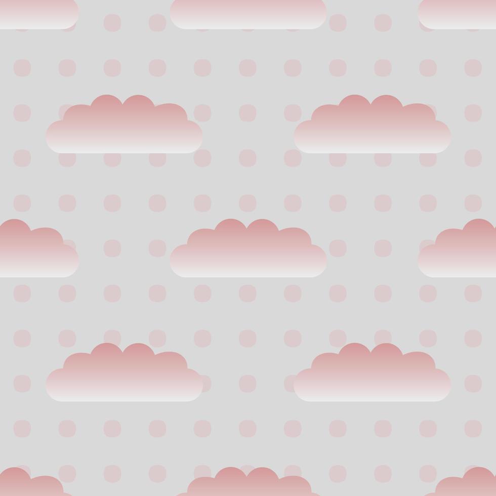 fondo de patrón de punto y nube vector