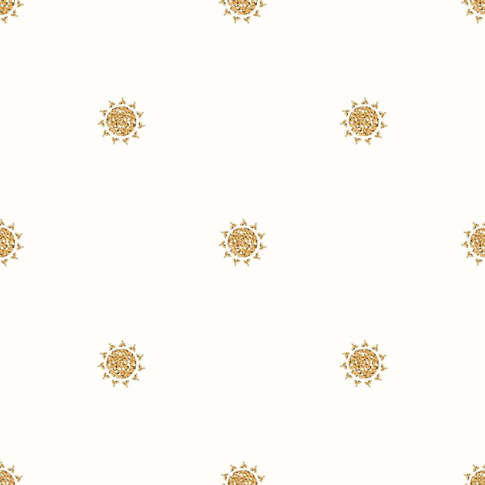 seamless golden sunny from dot glitter pattern background , wink vector pattern