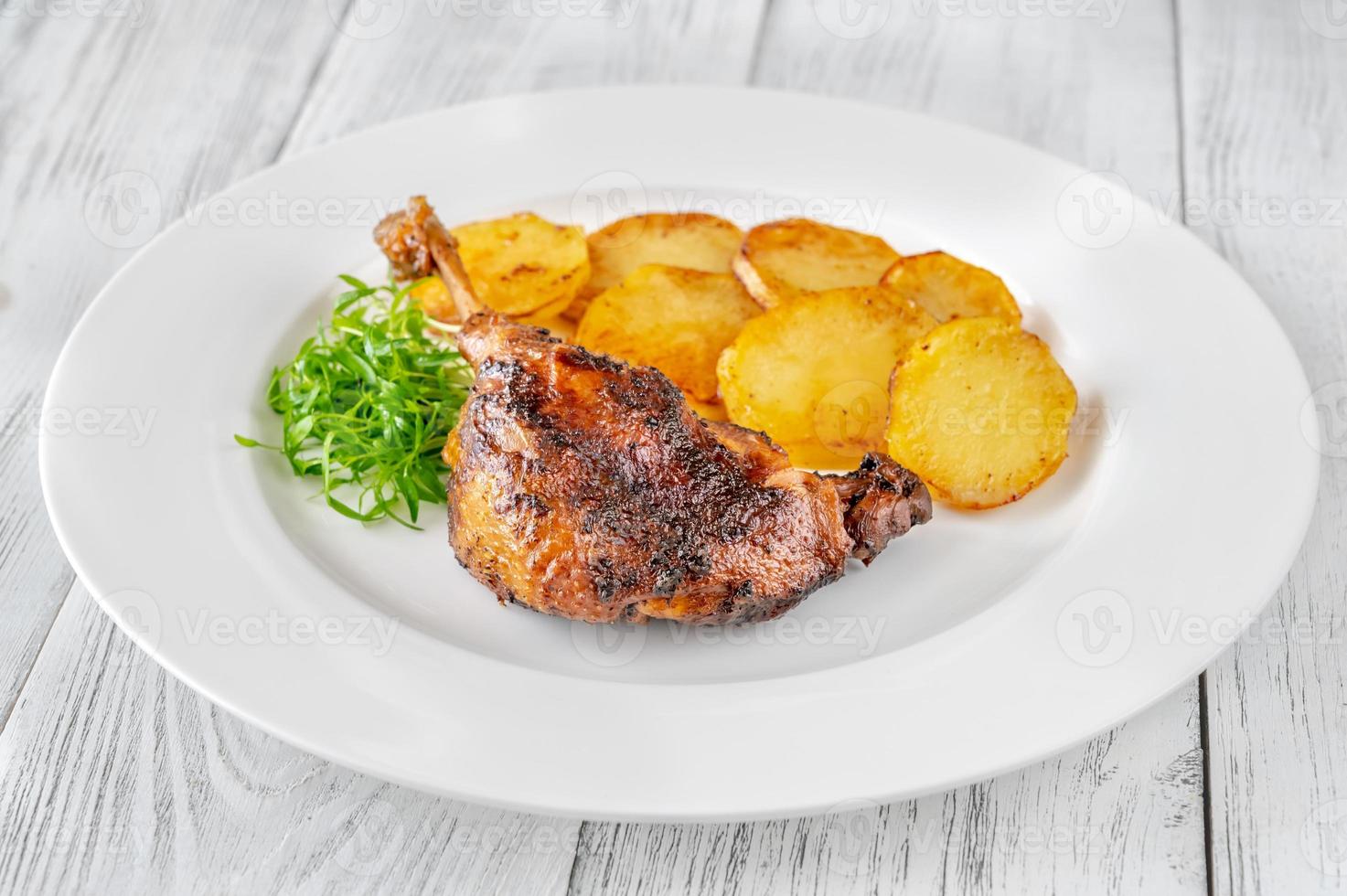 Duck Confit with potato 5219941 Stock Photo at Vecteezy