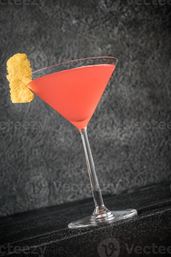 Glass of Cosmopolitan cocktail photo