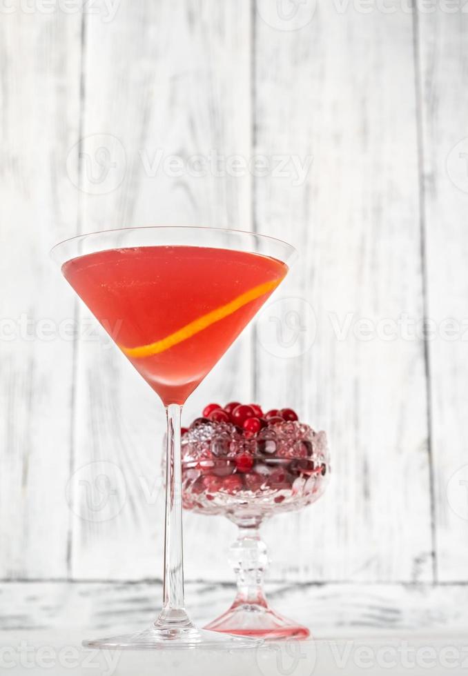 Glass of Cosmopolitan cocktail photo