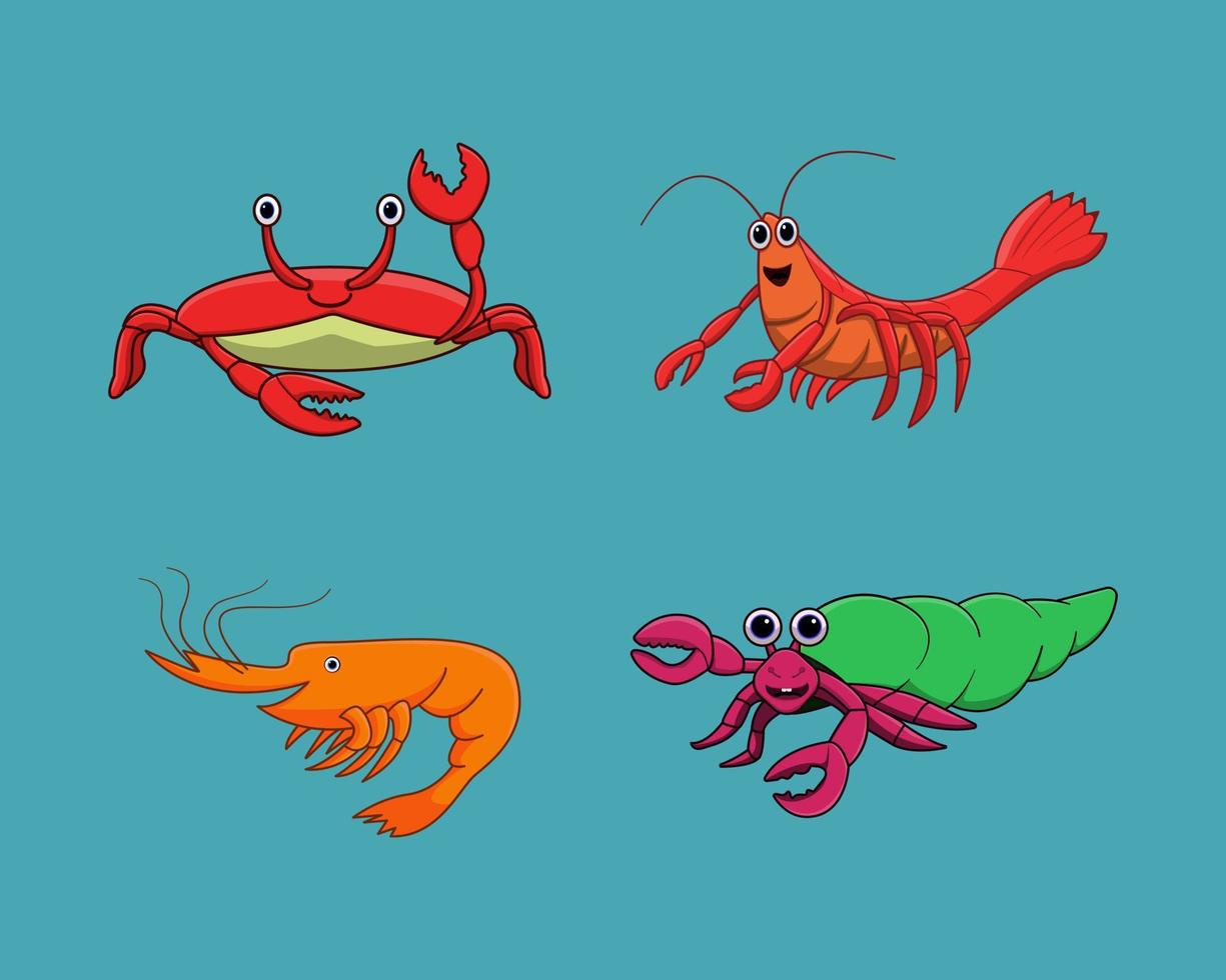 paquete de animales del océano vector