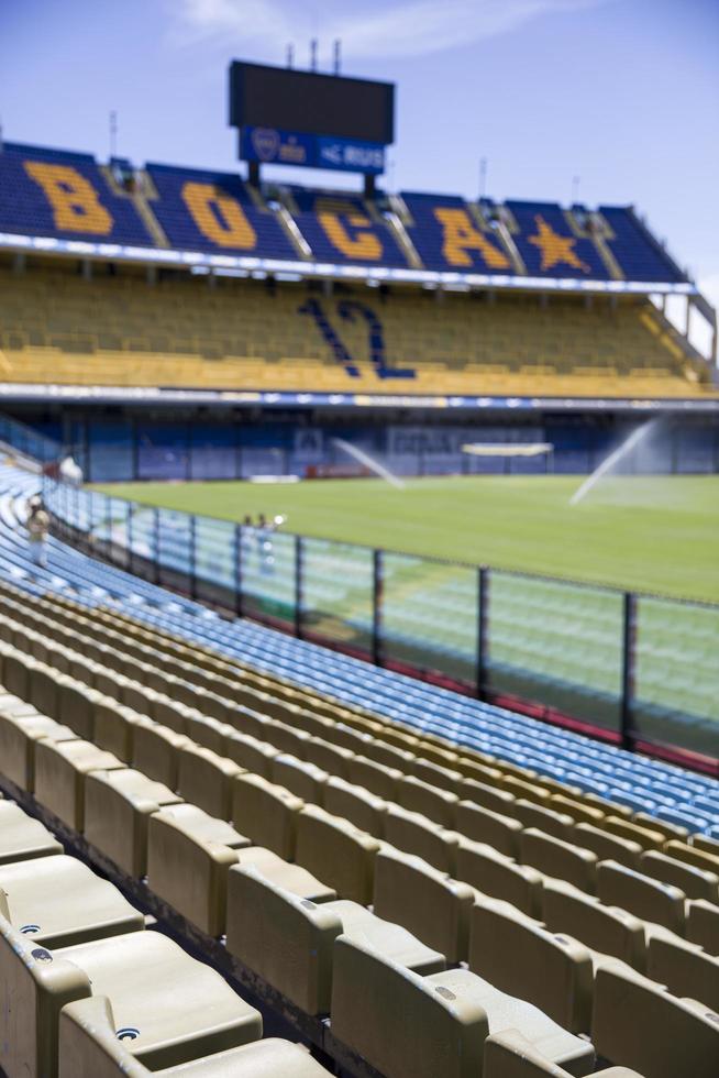 Buenos Aires, Argentina, January 20, 2018 - Detail from La bombonera stadium in Buenos aires, Argentina. It is Boca Juniors owned stadium and was built at  1938. photo