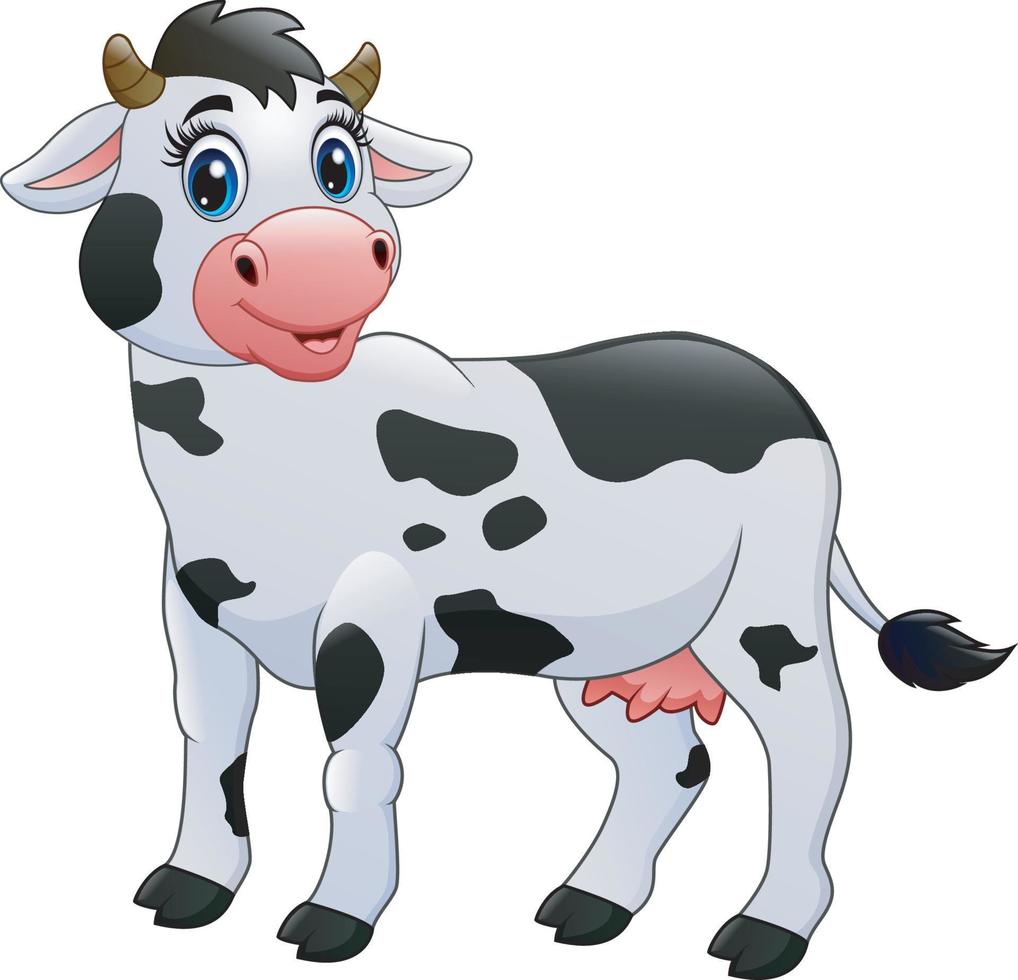 Dibujo de la vaca sobre blanco vector de fondo Imagen Vector de stock   Alamy