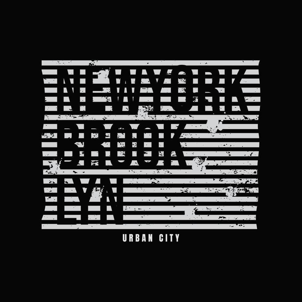 tipografía de ilustración de brooklyn de nueva york. perfecto para el diseño de camisetas vector