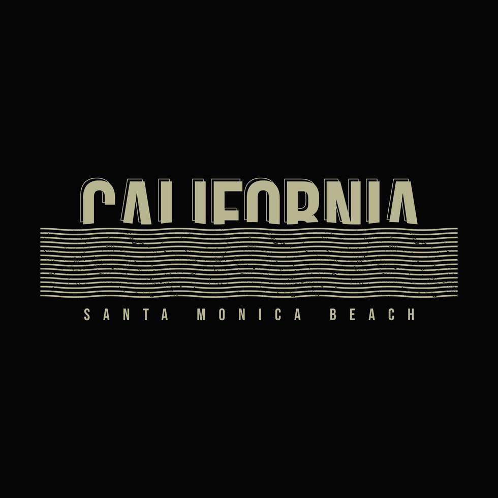 tipografía de ilustración de california. perfecto para el diseño de camisetas vector