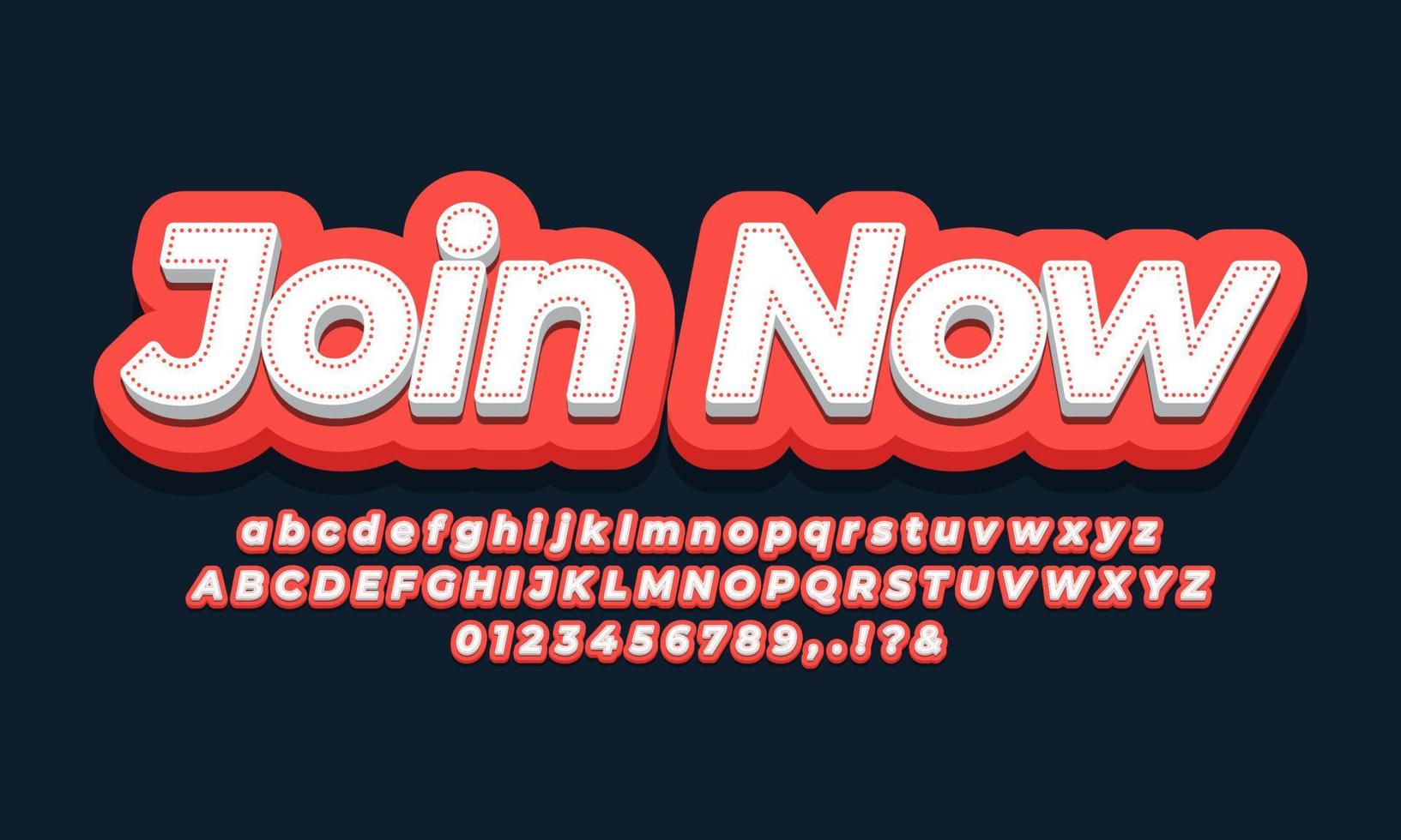 Join now  3d orange design vector