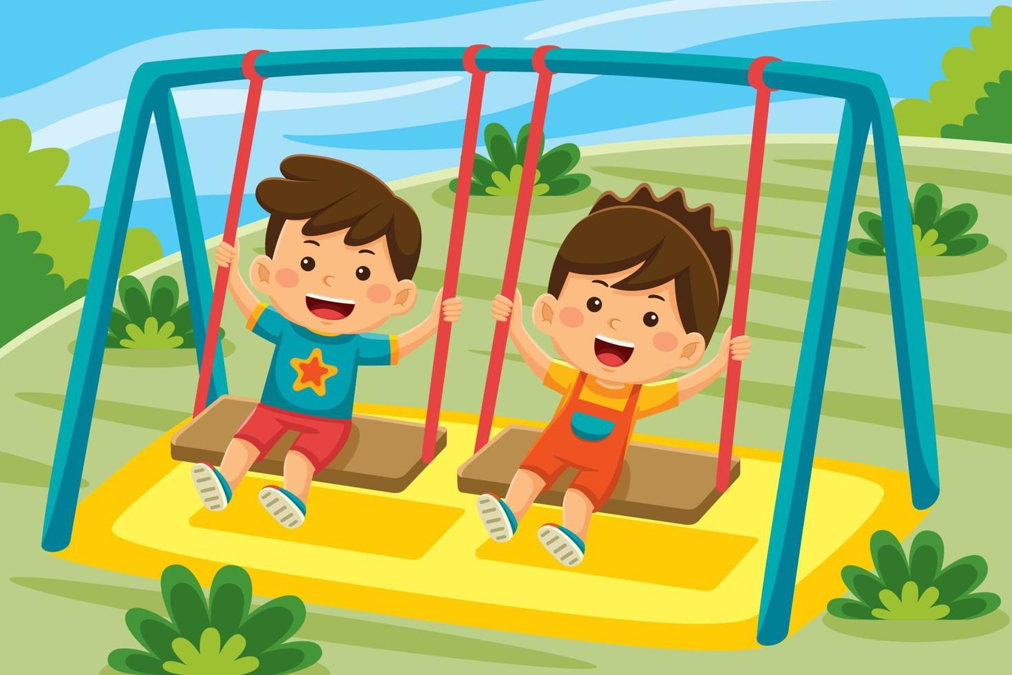 Outdoor Activity Cartoon Vector in Flat Design Style