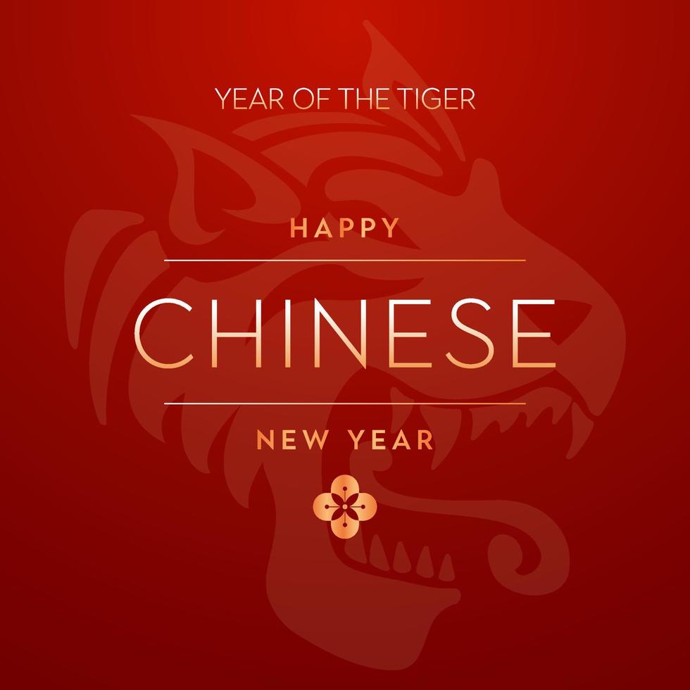 Chinese new year 2022. Year of the tiger. Happy year of the tiger in China. vector