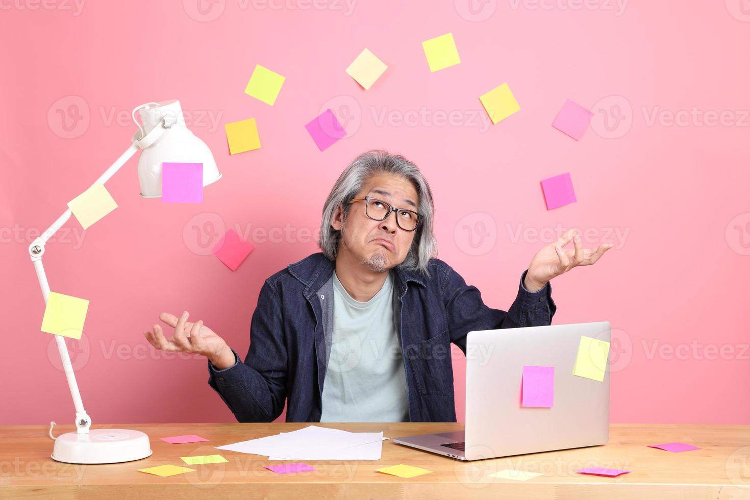 Busy Asian Man photo