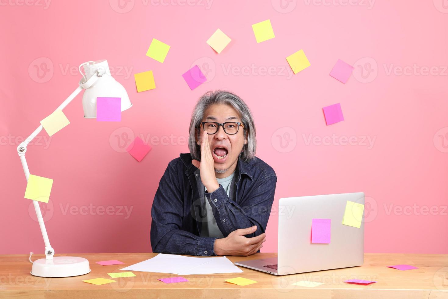 Busy Asian Man photo