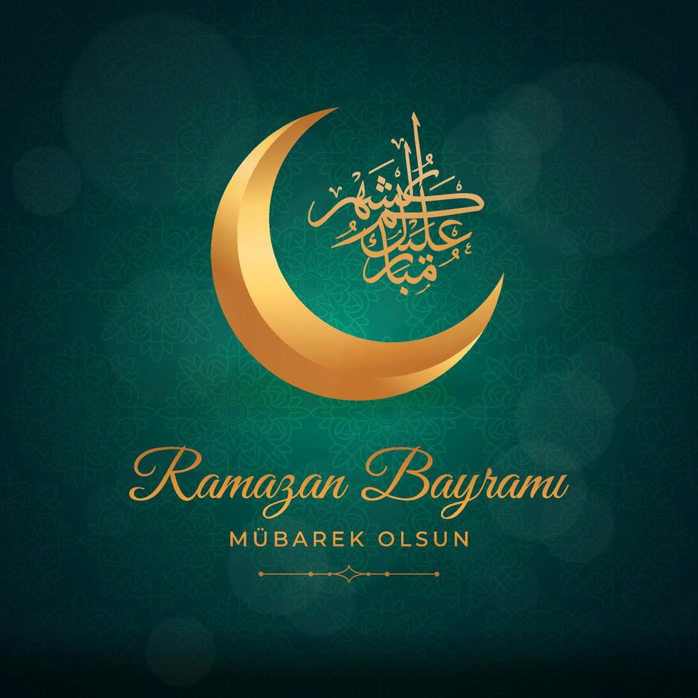 ramazán bayrami mubarek olsun. eid mubarak ramadán. ilustración vectorial eps10. vector