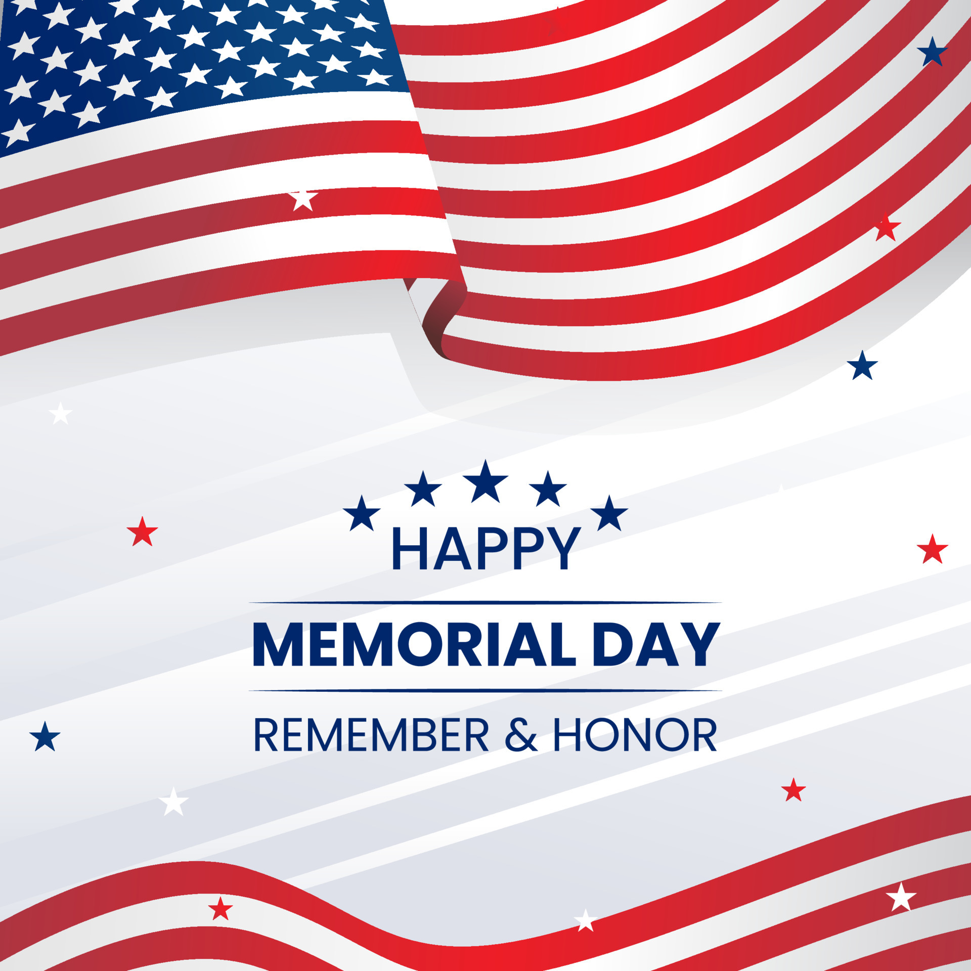 Memorial Day USA. Remember and Honor. Federal holiday in the United