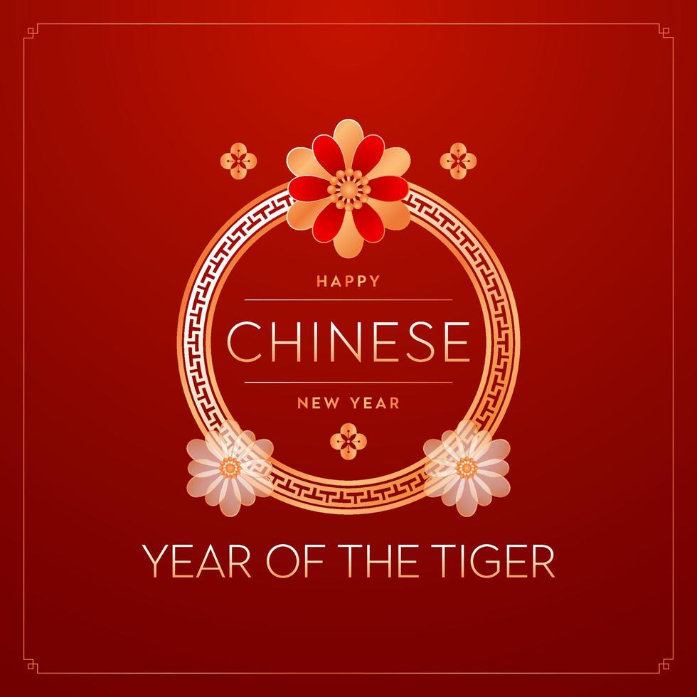 Chinese new year 2022. Year of the tiger. Happy year of the tiger in China. vector