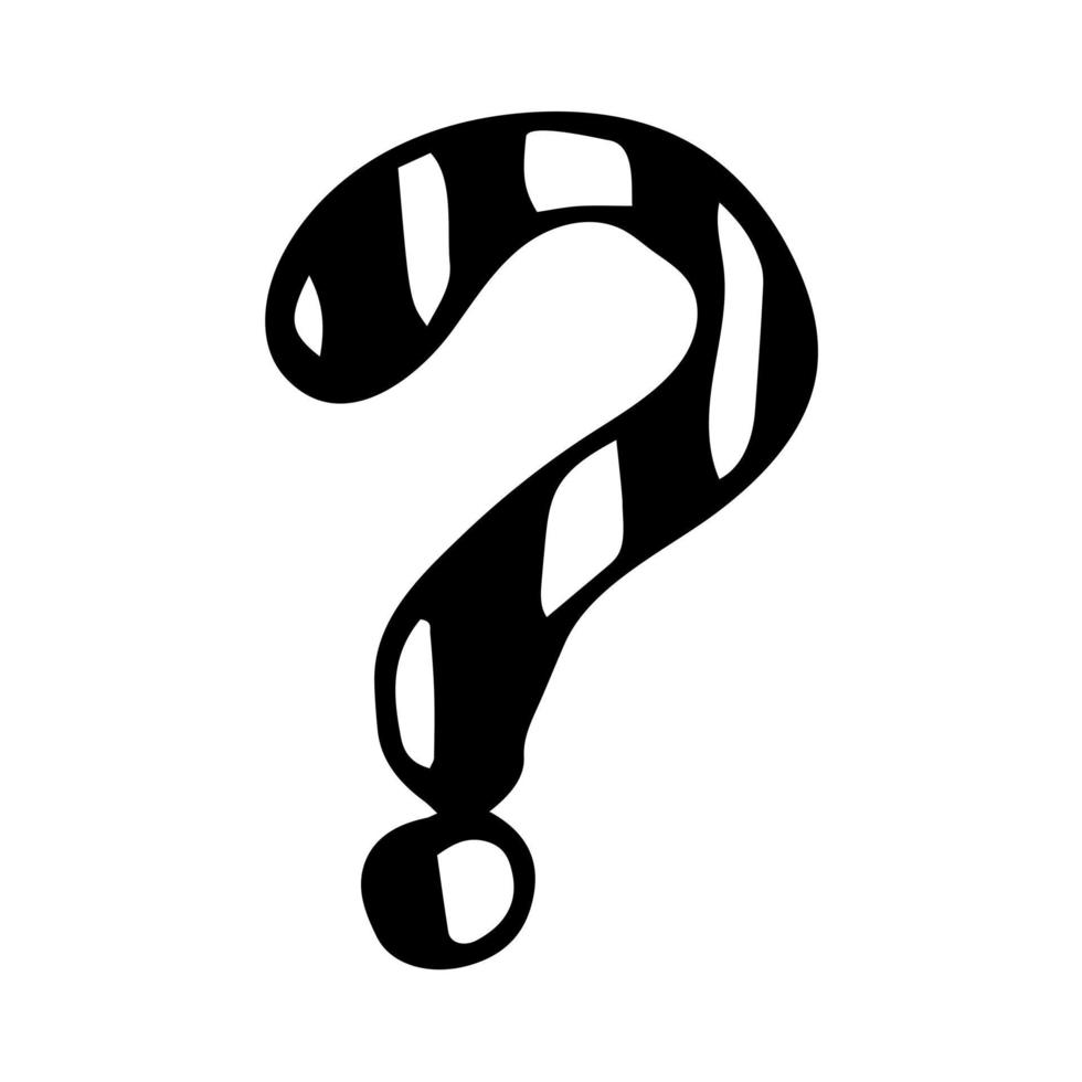 question mark hand drawn doodle, . icon sticker vector