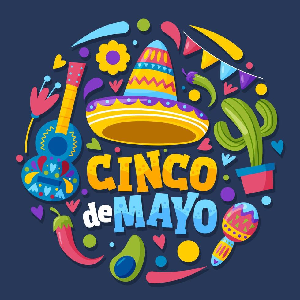 concepto cinco de mayo vector