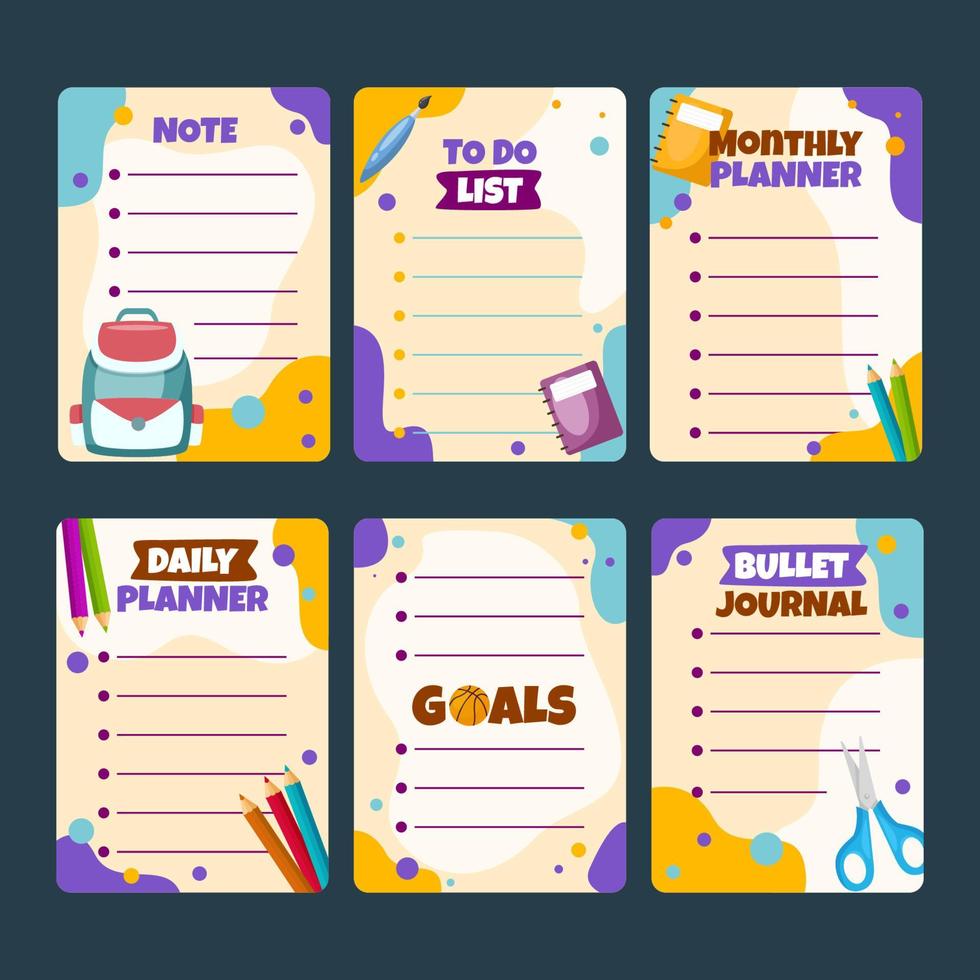 Journal Sticker Collection vector