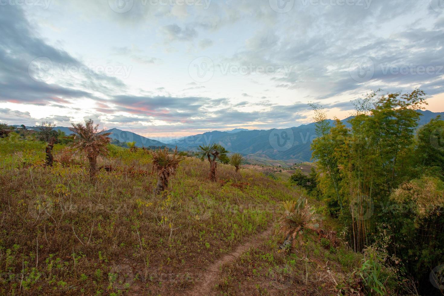 Viewpoint behind homestay, Ban Piang So, Bo Kluea District, Nan Province, Thailand photo