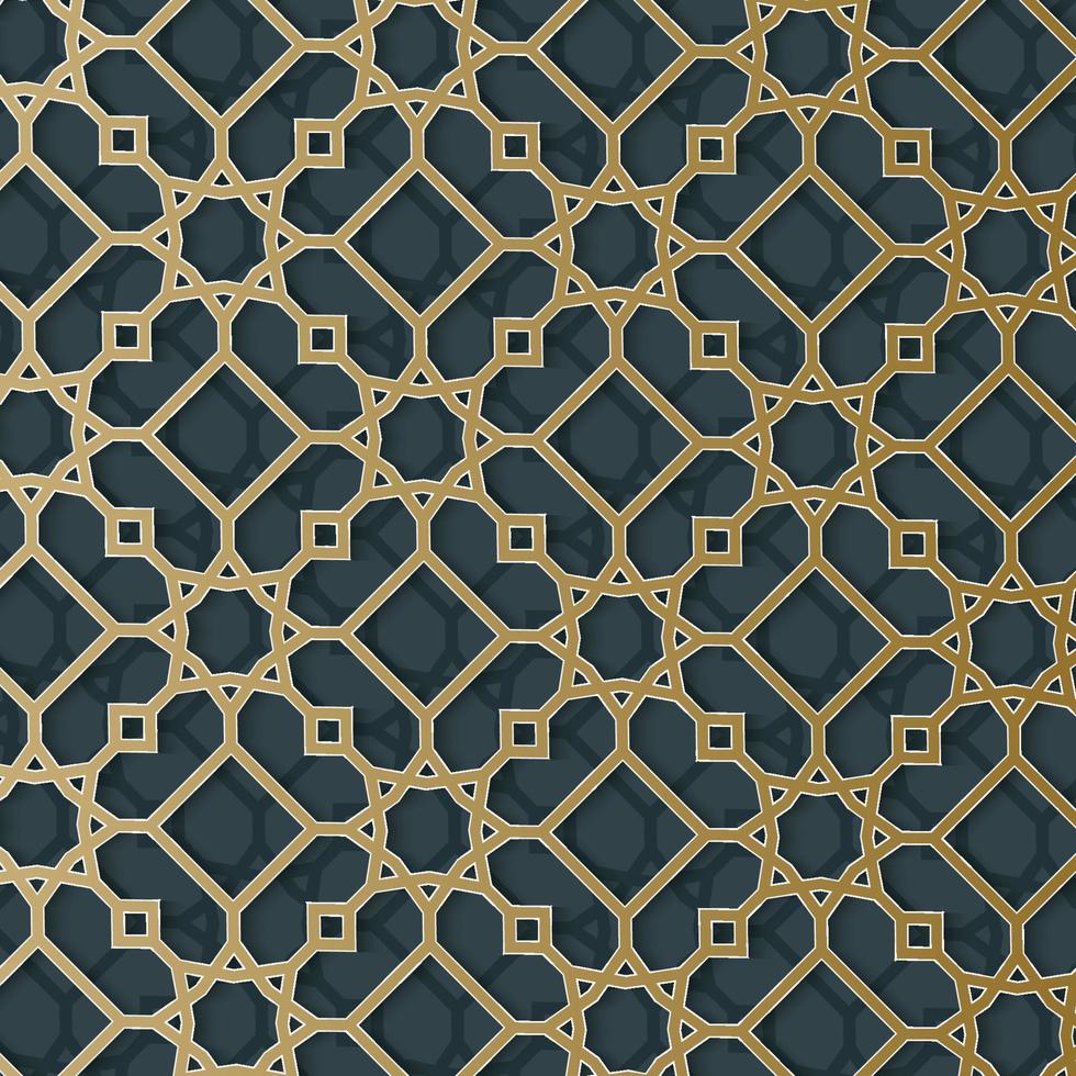 fondo de ilustración de patrón islámico geométrico o diseño de banner vector
