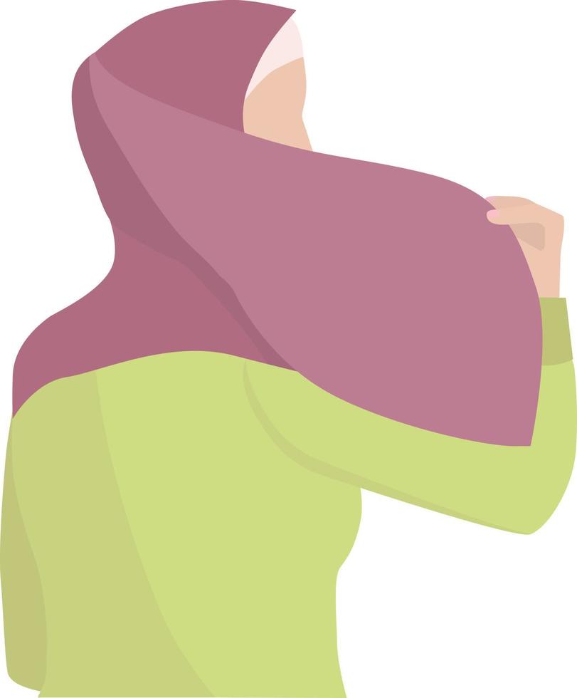 mujeres en hijab ilustración vector