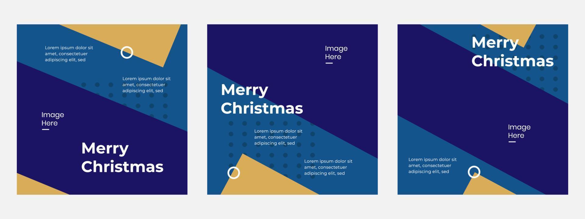 Set design template banner merry christmas, suitable for content social media and vector template