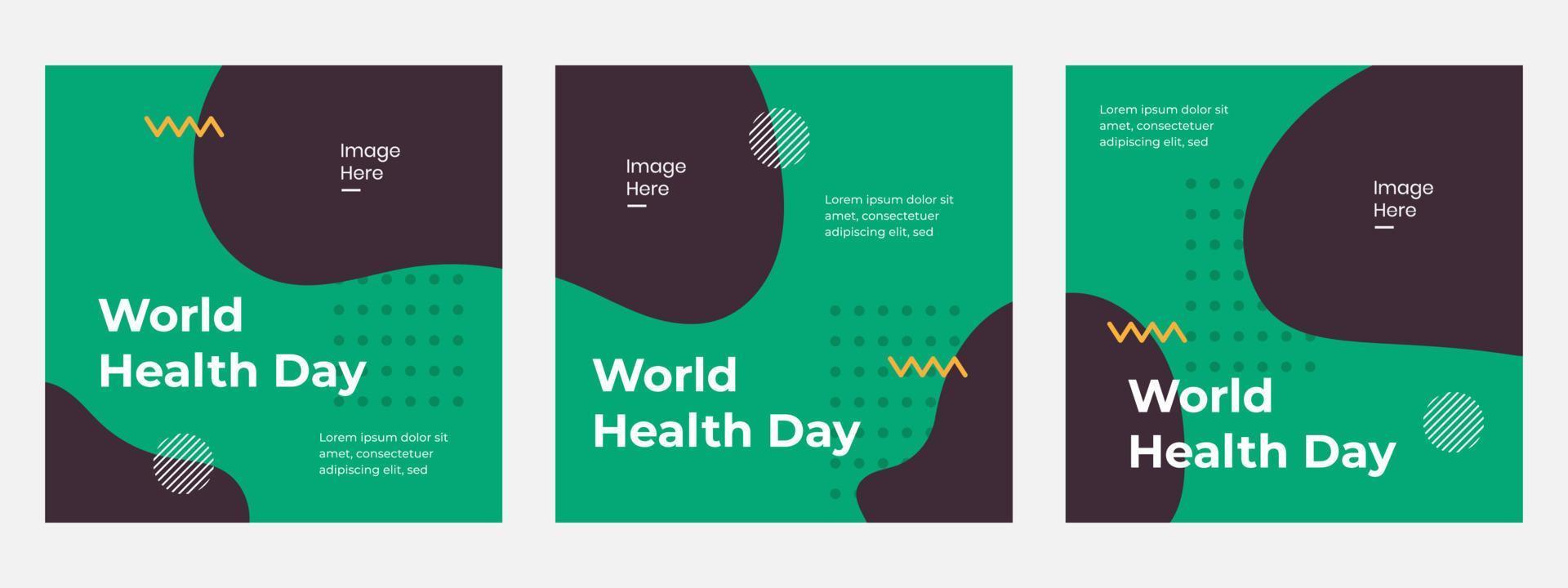 Template banner digital world health day. Suitable for content media social. Campaign design vector