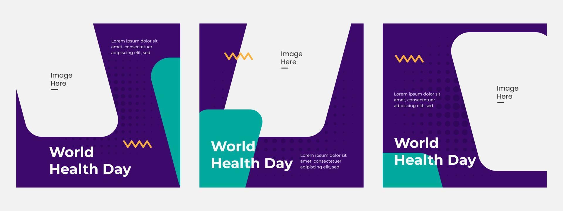 Template banner digital world health day. Suitable for content media social. Campaign design vector