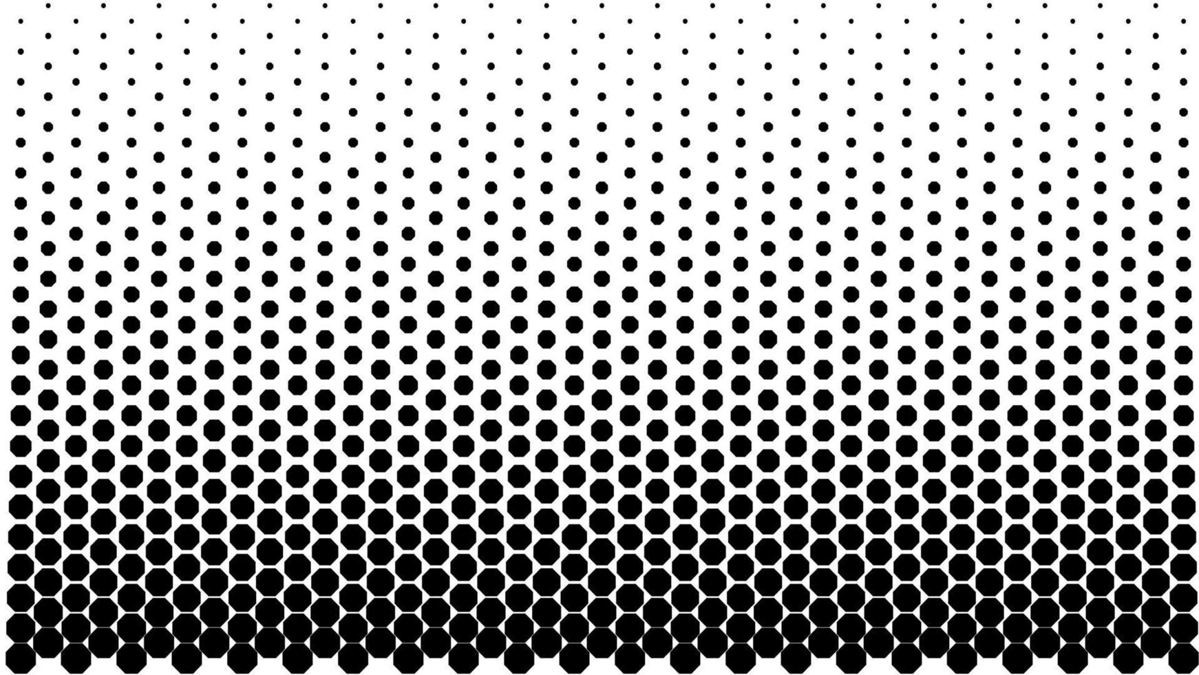 The octagon pattern halftones on white background vector