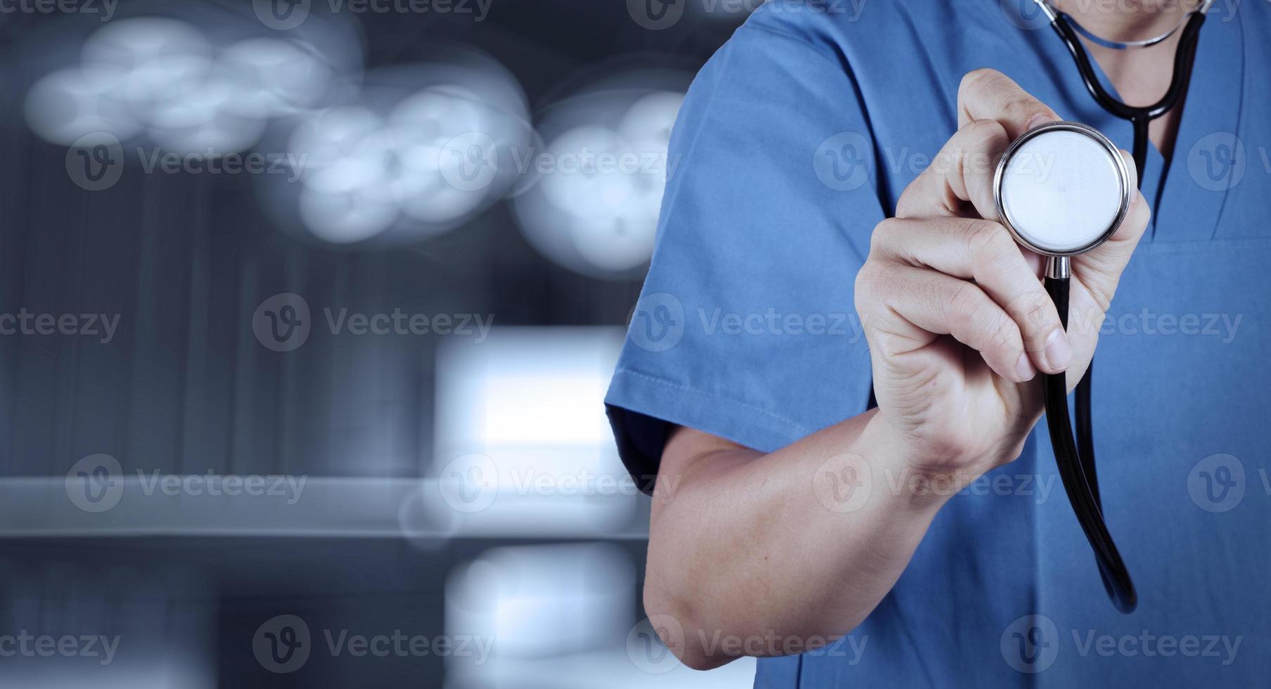 success smart medical doctor working with operating room as concept photo
