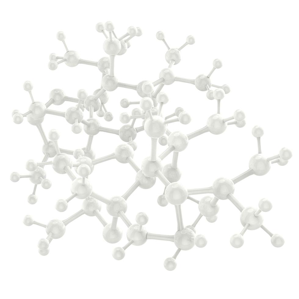 Molecule white 3d on white photo